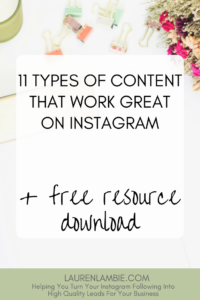 Some useful ideas here: Types of content that work well on Instagram, content planning, strategy, inspiration, ideas