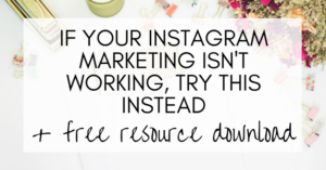 If your Instagram marketing efforts aren't working for you, give this a try instead. Instagram marketing, growing an instagram account, tips. ideas, strategy