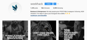 weekhack instagram following